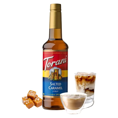 Vista 3 de Torani Jarabe, caramelo salado, 25.4 onzas (paquete de 4)