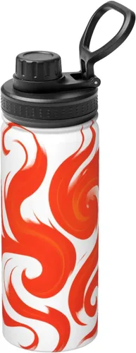 Vista 10 de Colorful Clouds Printed Insulated Water Bottle, 18oz Stainless Steel Funny Travel Mug, Leakproof Hot & Cold for Sports, Gym, Hiking