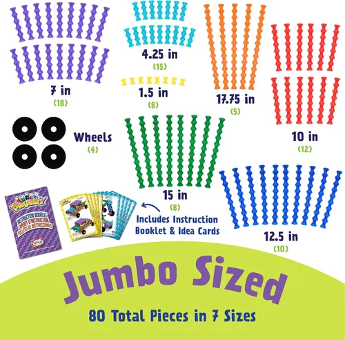 Vista 3 de POPULAR PLAYTHINGS Playstix Jumbo Set, 80 piezas, Kit de palos