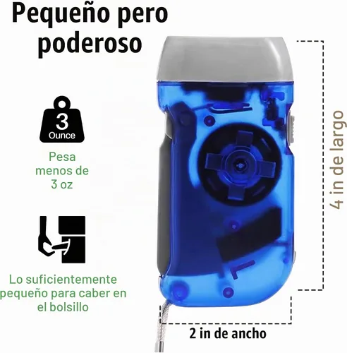 Vista 6 de Evelots - Linternas de emergencia con manivela - 4 unidades - para camping, hogar, automóvil - Luces LED brillantes dobles - Ideal para senderismo