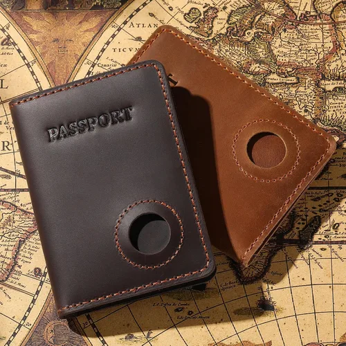 Vista 6 de Soporte para pasaporte, Marrón oscuro, Classic