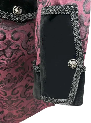 Vista 5 de Chaqueta larga estilo steampunk vintage para hombre, abrigo gótico victoriano