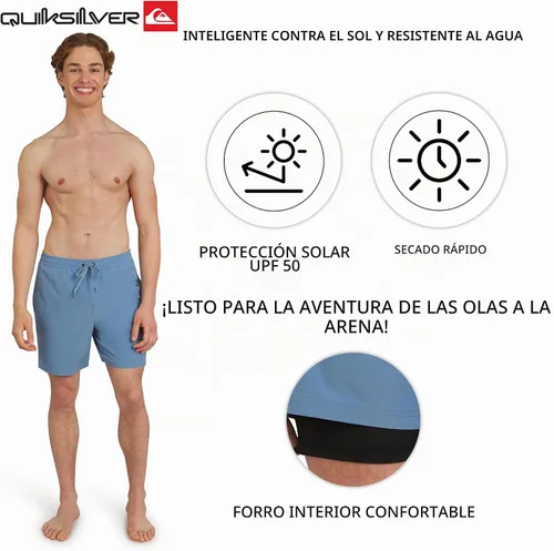 Vista 3 de Quiksilver Traje de Baño para Hombre Encaje Regular Cómodo y Elástico (S-XXL)