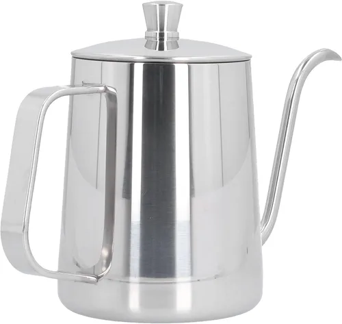 Vista 9 de Hervidor de café de acero inoxidable 304 de 20.3 fl oz vierte sobre la olla de café para el hogar cocina cafetera jarras