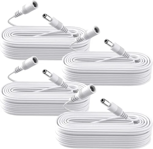 Vista 15 de Paquete de 4 cables de extensión de alimentación CC de 3 pies 1 M, cable de extensión de cobre puro de 12 V, cable de extensión de 0.217 in x 0.083