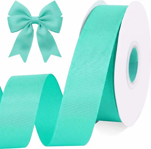 Vista 8 de TONIFUL 4 Rolls 3/8 Inch Christmas Grosgrain Ribbon Gift Wrapping Ribbon Christmas set