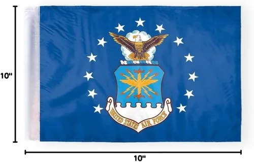 Vista 10 de AGAS - Bandera de motocicleta de la Fuerza Aérea – 6 x 9 pulgadas – Poliéster de punto impreso de doble cara – Bordes de doble costura – Bandera