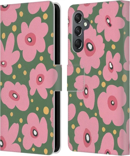 Vista 149 de Head Case Designs Officially Licensed Ninola Ditsy Flowers Yellow Nature Bold Leather Wallet Case Compatible with Samsung Galaxy A07 4G