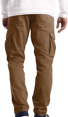 Vista 3 de Gcvizuso Pantalones cargo para hombre, holgados, para senderismo, ajuste holgado, para exteriores, múltiples bolsillos, pantalones deportivos