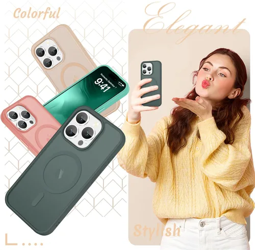 Vista 1524 de Funda para Google Pixel 10 Pro XL, cubierta magnética mate, color negro Fit for MagSafe, Screen Protector included, Shockproof Military Grade