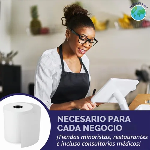 Vista 5 de PaperPlanet Papel térmico para soporte cuadrado y registro 20 rollos