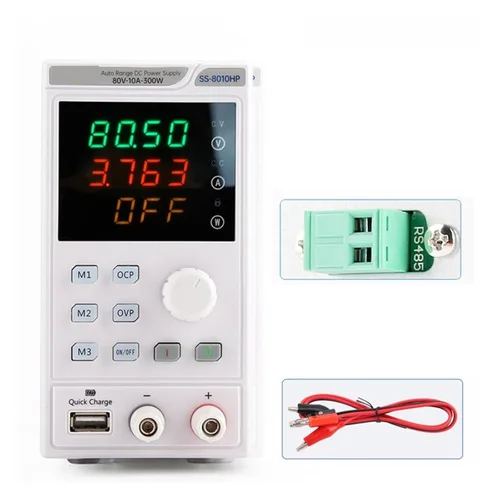 Vista 7 de Fuente de alimentación de CC variable, 80V 10A 300W LED Digital Lab Bench Fuente de alimentación ajustable de banco de CC regulada fuente