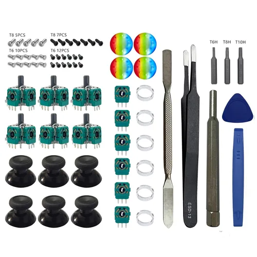 Vista 2 de Onyehn 6pcs Analog 3D Joysticks Replacement for Xbox one Controller,Joysticks with Repair T6 T8 T10 Screwdriver Kit Compatible With XBOX Series S X
