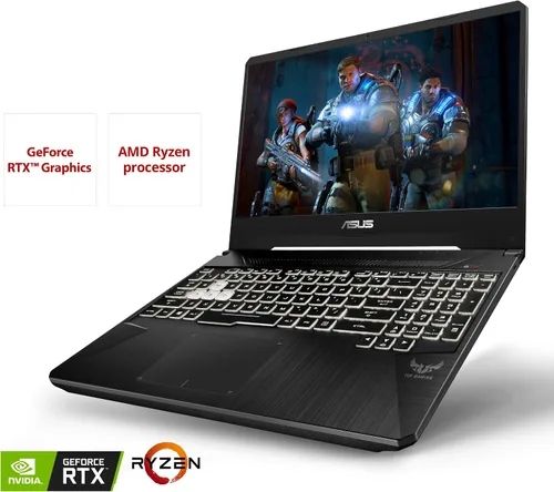 Vista 4 de ASUS TUF - Laptop para juegos, 15.6" 120Hz FHD tipo IPS, AMD Ryzen 5-3550H, GeForce RTX 2060, 16GB DDR4, 512GB PCIe SSD, Gigabit Wi-Fi 5, Windows 10