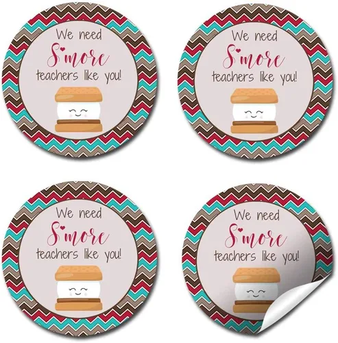 Vista 7 de S'More Teachers Like You Teacher Appreciation Thank You, 40 calcomanías circulares de fiesta de 2 pulgadas por AmandaCreation, ideales para sellos