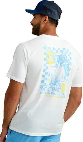 Vista 30 de HUK Mens Fishing Graphic Tee, Performance Short Sleeve, Quick-Dry Bass Bones - Búho nocturno