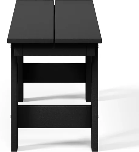 Vista 5 de WestinTrends Ashore Outdoor HDPE - Banco de patio con espalda descubierta de 48 pulgadas, color negro