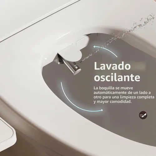 Vista 7 de Asiento de inodoro eléctrico BRAVAT® alargado, calentado, cierre suave