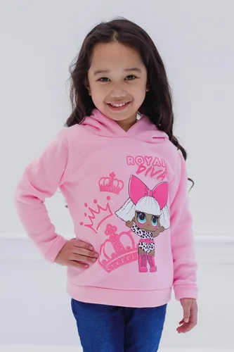 Vista 2 de L.O.L. Surprise! Queen Bee Diva Girls Fleece Pullover Hoodie Little Kid to Big Kid