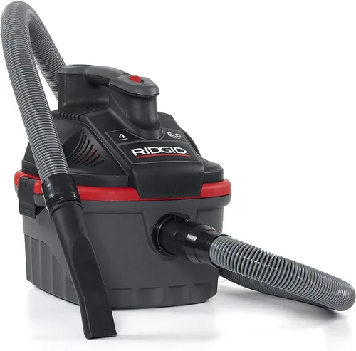 Vista 2 de Ridgid 50313 4000 rv Portable Wet Dry aspiradora, 4-Gallon Small Wet Dry Vac con 5,0 Pico HP Motor, Pro – Manguera, asa ergonómica, cable, puerto