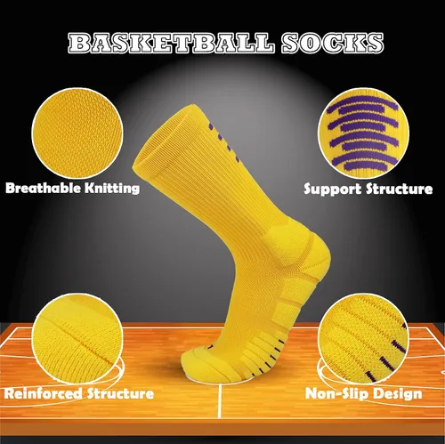 Vista 5 de Elite - Calcetines deportivos de baloncesto para hombres, mujeres y jóvenes
