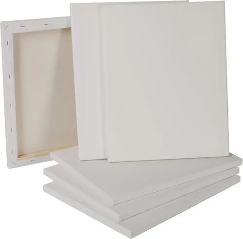 Vista 2 de Lienzos para pintar de 5 x 7 pulgadas, 6 unidades, paneles de lienzo imprimados 100% algodón, tableros de lienzo estirados para profesionales