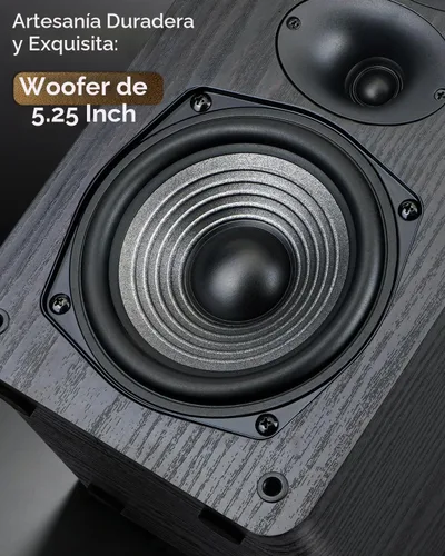 Vista 9 de Saiyin Altavoces pasivos de estantería de 3 vías Woofer de 5.25 pulgadas Negro