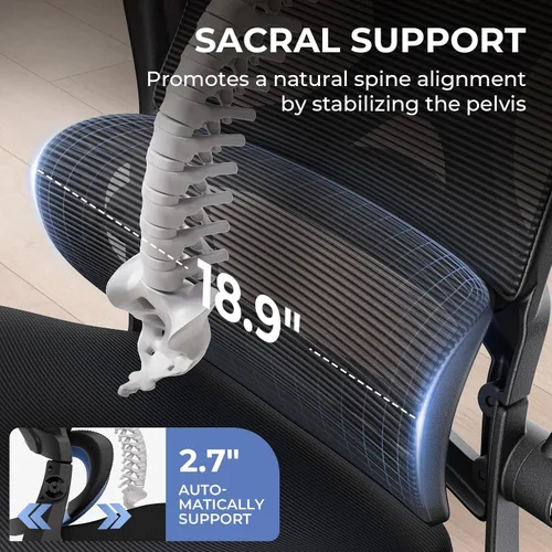 Vista 9 de Silla ergonómica de oficina - Soporte sacro ergonómico