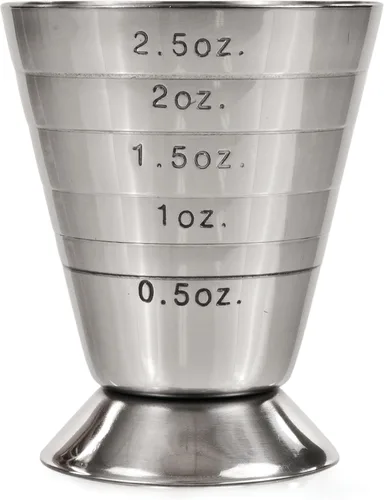 Vista 12 de True Big Jig - Jigger de medición de cóctel para camarero, doble jiggers de acero inoxidable duradero, herramientas de barra, accesorios de bar