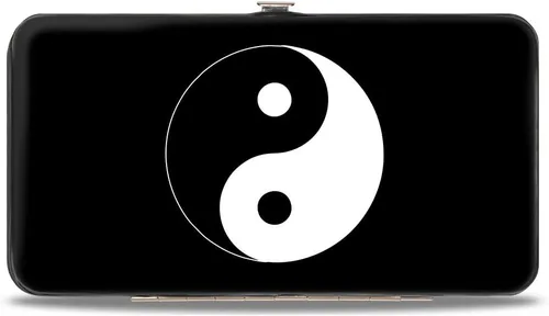 Vista 2 de Buckle-Down Bisagra Buckle-Down para mujer, símbolo Yin Yang, cartera negrablanca, multicolor, 7 x 4 de EE. UU, Varios