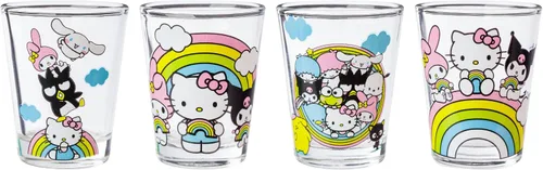 Vista 6 de Silver Buffalo Sanrio Hello Kitty and Friends Rainbow With Badtz-Maru, My Melody, Cinnamoroll, Kuromi, Little Twin Stars, Pochacco, Keroppi, Tuxedo