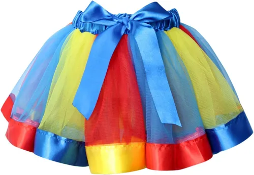 Vista 3 de Happy Cherry Falda plisada de tul con lazo para bebés y niñas