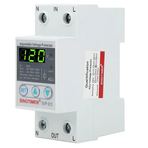 Vista 10 de Interruptor inteligente, protector de corte de bajo voltaje ajustable de 120 V CA, protector de voltaje sobre y debajo del voltaje, estabilizador