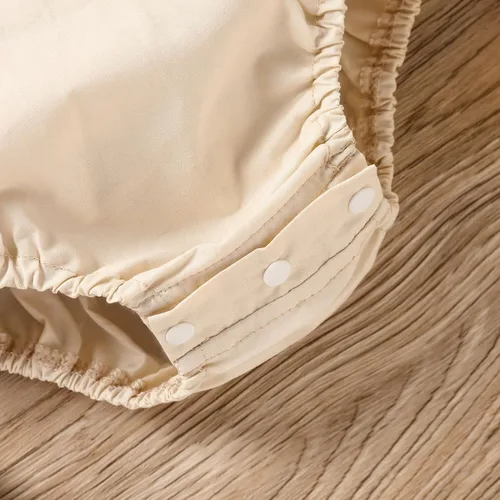 Vista 6 de GRNSHTS Trajes de primer cumpleaños para niñas con volantes para primer cumpleaños, mameluco sin espalda