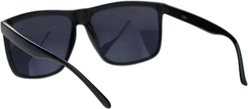 Vista 3 de Juicy Orange Dark Black Lens Gafas de sol para hombre Marco cuadrado clásico Negro