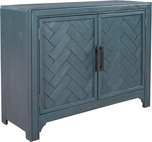 Vista 4 de Accent - Armario de almacenamiento para bufé con estante ajustable y 2 puertas, consola moderna, mesa de entrada, aparador para pasillo, comedor