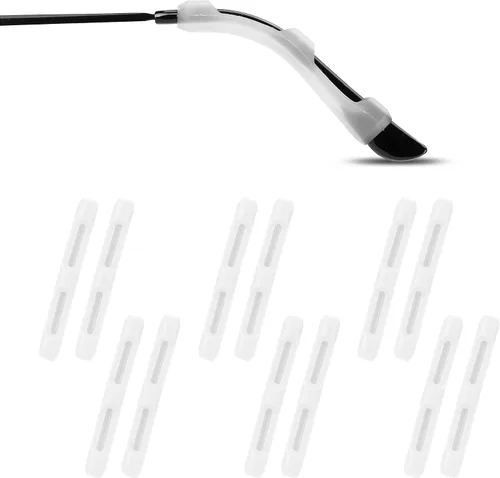 Vista 11 de lvvfit Lentes de silicona suave con puntas de sien, retenedores de lentes elásticos antideslizantes para lentes de sol, lentes de lectura, 6 pares