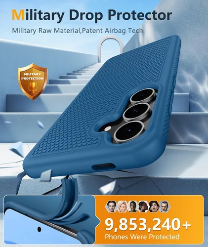 Vista 309 de FNTCASE Funda para iPhone 17 Pro: Fundas delgadas translúcidas de color azul claro compatibles con MagSafe, protección completa de la cámara