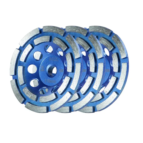 Vista 10 de SALI Ruedas de molienda de hormigón de 4.5 pulgadas 16 segmentos de turbo diamante Arbor de 5/8-11 Rueda de molienda de diamante apta