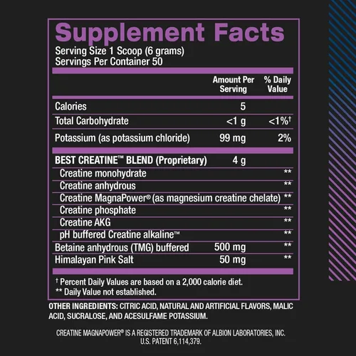 Vista 7 de BPI Sports la mejor creatina - Polvo de creatina monohidrato para hombres y mujeres, sal del Himalaya - Fuerza, bombeo, resistencia, crecimiento