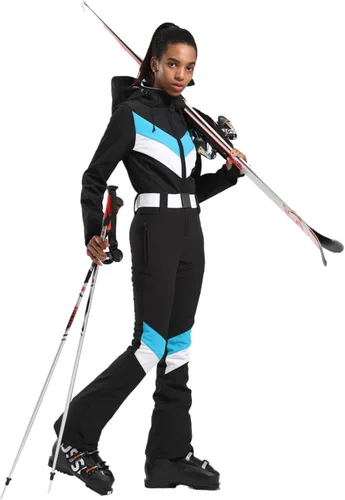 Vista 80 de GSOU SNOW Traje de esquí para mujer, traje de nieve delgado de una pieza, chaqueta de nieve, impermeable, resistente al viento, deportes al aire