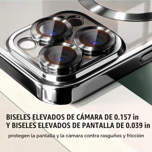 Vista 7 de Misscase Funda MagSafe compatible con iPhone 14 Pro con protector de lente de cámara, protección completa, funda magnética transparente compatible