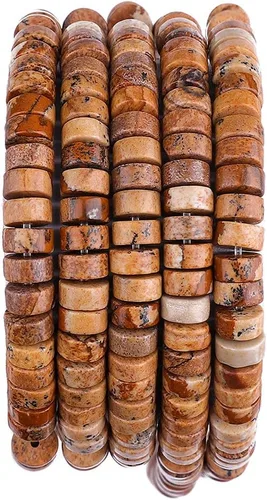 Vista 25 de BEADIA Cuentas Espaciadoras de Jade Natural Africano Planas Redondas Sueltas para Hacer Joyas con Abalorios 3mmx2mm 38cm