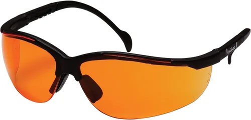Vista 9 de Pyramex Venture II Safety Eyewear, Indoor/Outdoor Mirror Anti-Fog Lens Lente de espejo de E/S/marco azul metálico