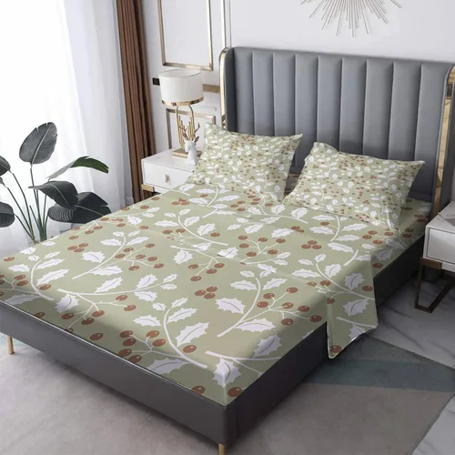 Vista 7 de Sábanas de Navidad tamaño individual, sábanas de copo de nieve de alce, juego de sábanas y fundas de almohada de 3 piezas, sábana bajera ajustable