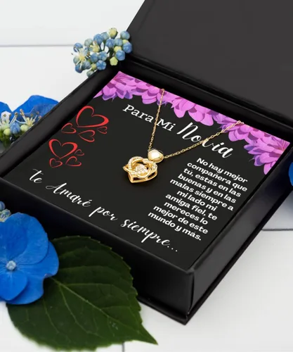 Vista 5 de Cadena de oro para novia con mensaje personalizado, regalo de aniversario de boda o Navidad, collar para mujer