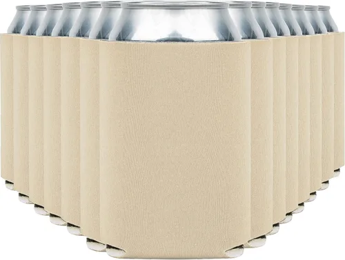 Vista 10 de Fundas enfriadoras de latas de cerveza en blanco (paquete de 14) fundas enfriadoras de latas de cerveza con aislamiento suave - Fundas negras lisas