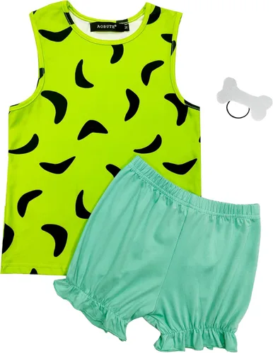 Vista 3 de AOBUTE Conjunto de ropa corta para disfraz de Halloween para niños y niñas