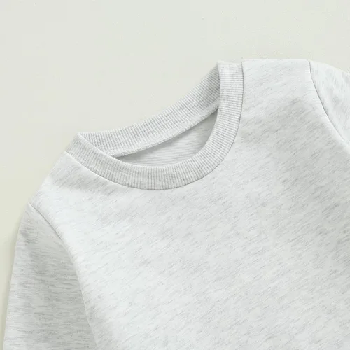 Vista 4 de Kurylemon Conjunto básico de sudadera con cuello redondo y pantalones deportivos para otoño e invierno
