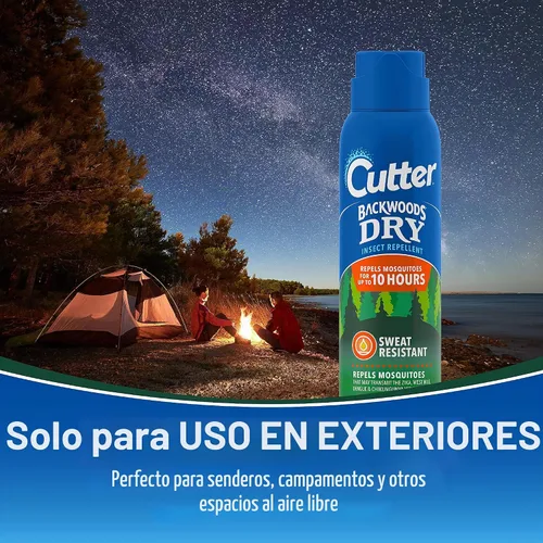 Vista 4 de Repelente de mosquitos en aerosol Cutter Backwoods, 25%, 0.25 libras